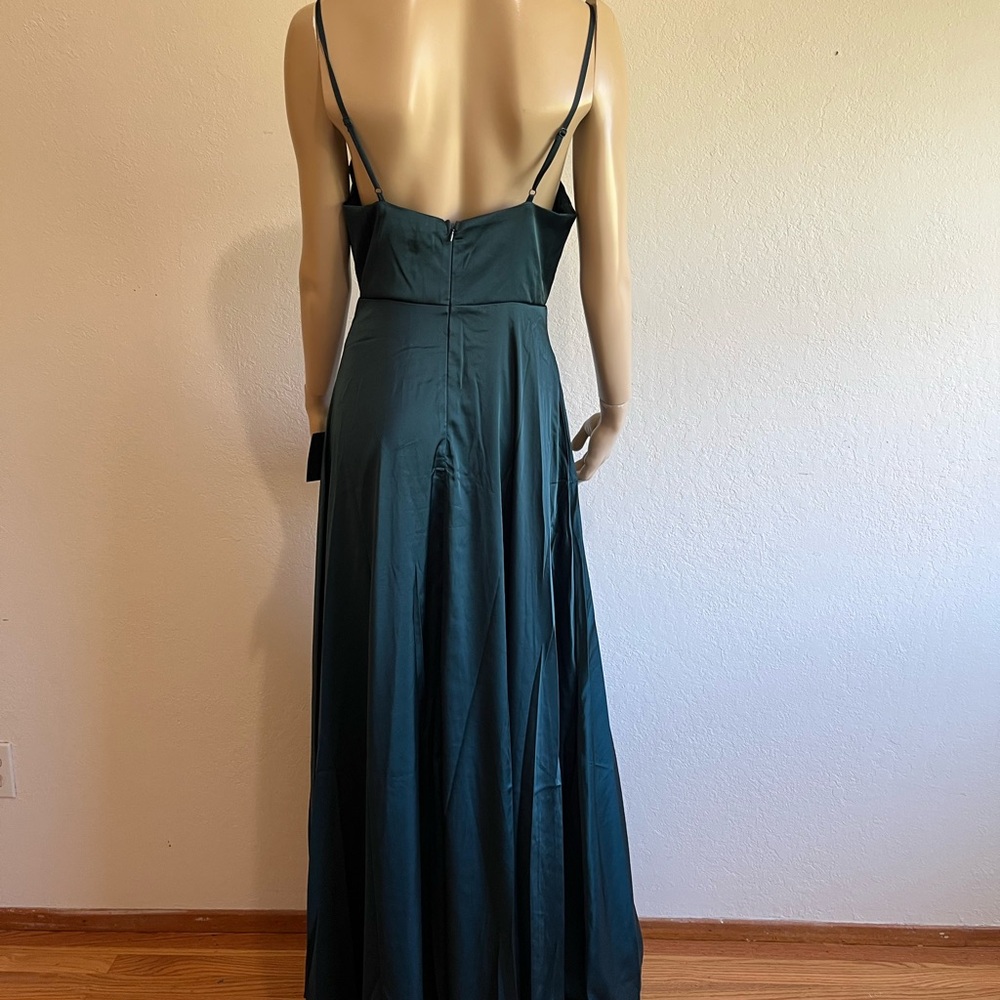 Lulu's Deep Green Formal Maxi Dress - Picture 2 of 4